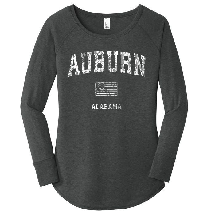 Auburn Alabama Al Vintage American Flag Women's Perfect Tri Tunic Long Sleeve Shirt