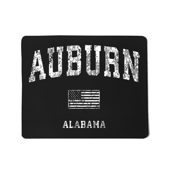 Auburn Alabama Al Vintage American Flag Mousepad