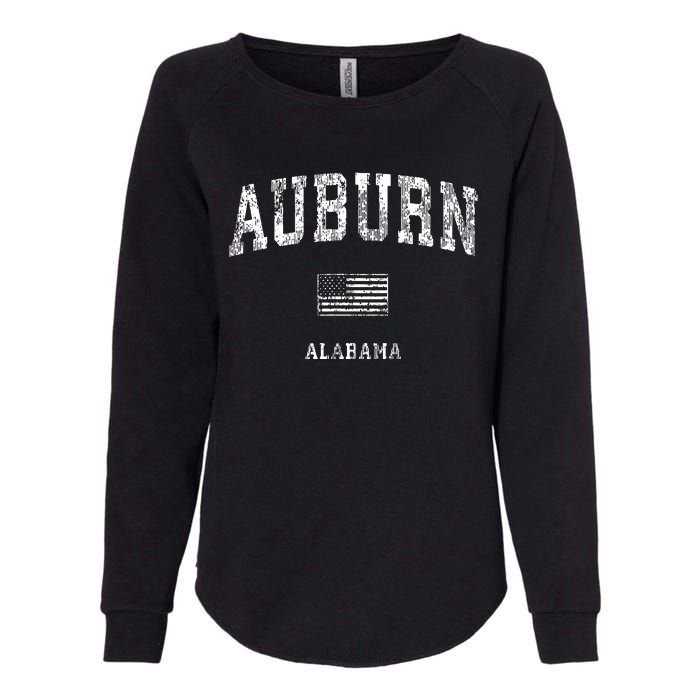 Auburn Alabama Al Vintage American Flag Womens California Wash Sweatshirt