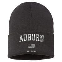 Auburn Alabama Al Vintage American Flag Sustainable Knit Beanie