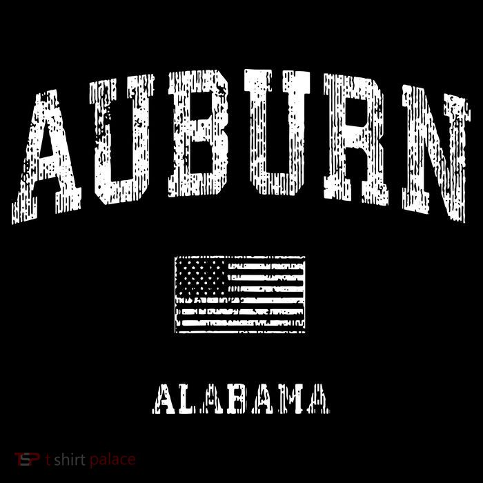 Auburn Alabama Al Vintage American Flag Baby Bodysuit