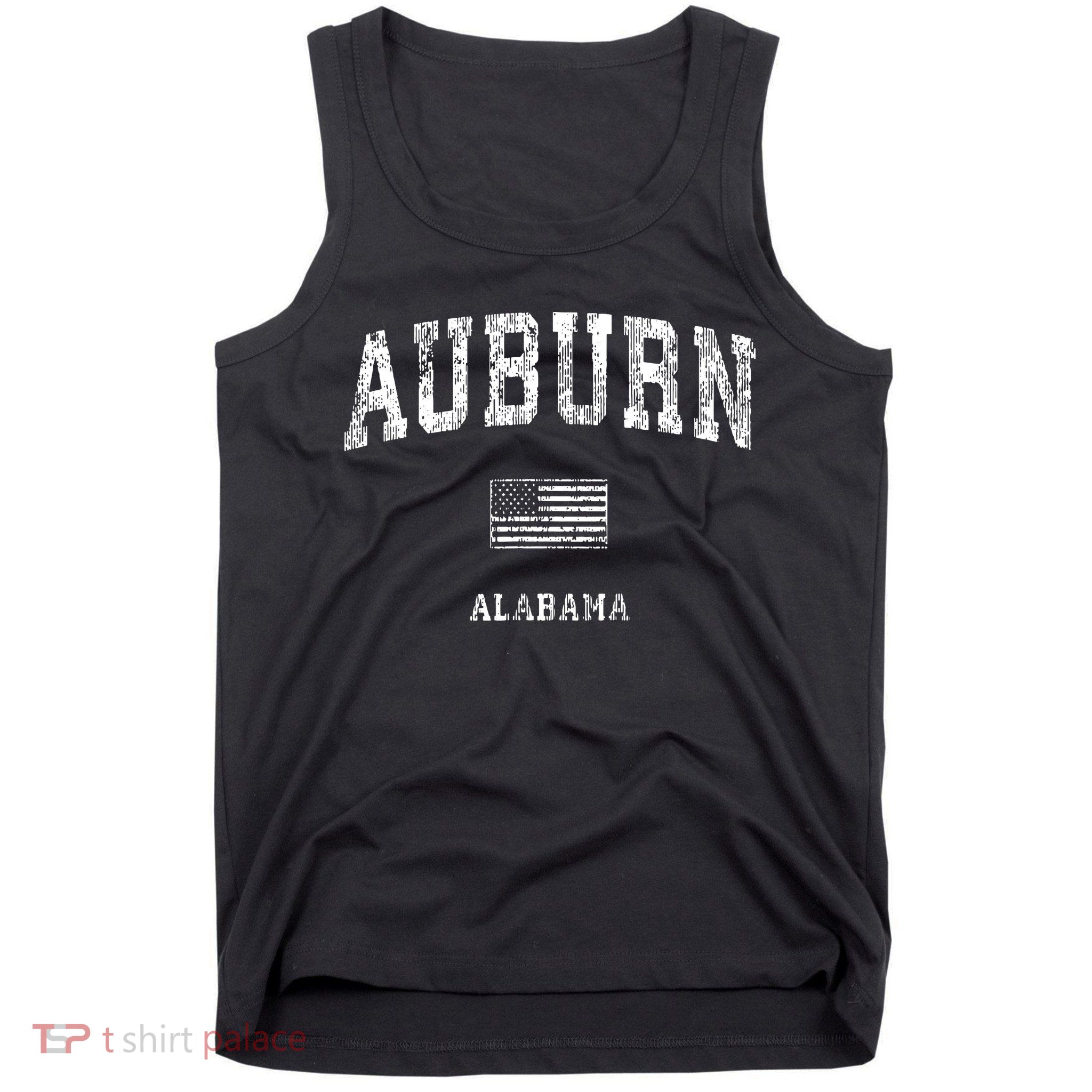 Auburn Alabama Al Vintage American Flag Tank Top