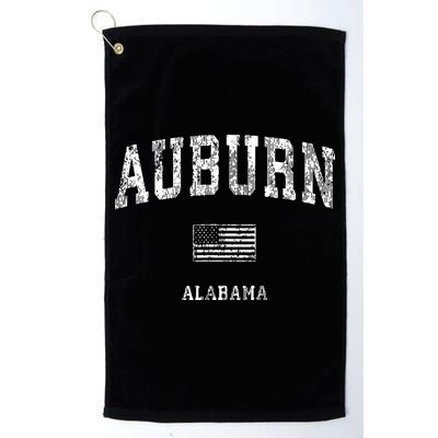Auburn Alabama Al Vintage American Flag Golf Towel