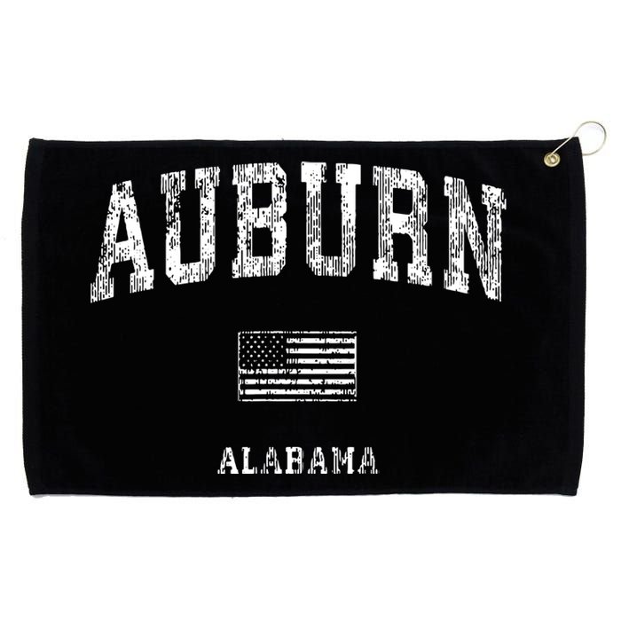 Auburn Alabama Al Vintage American Flag Grommeted Golf Towel