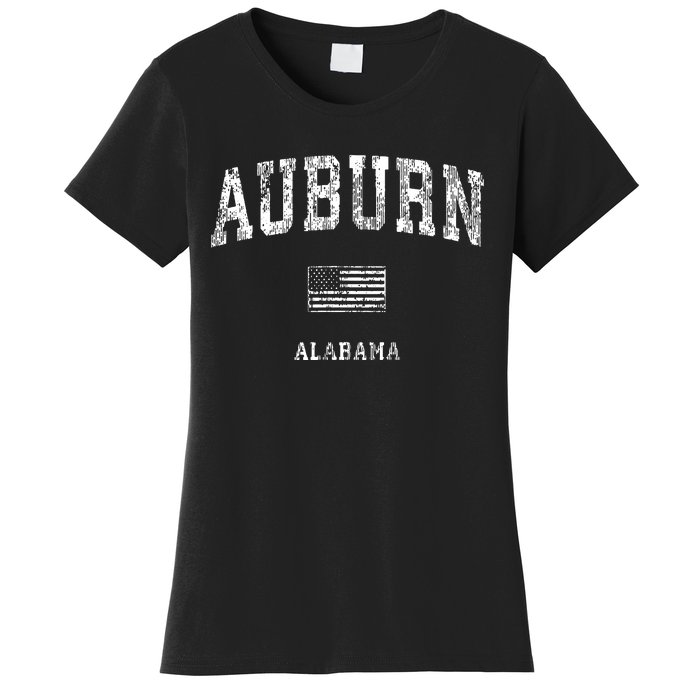 Auburn Alabama Al Vintage American Flag Women's T-Shirt