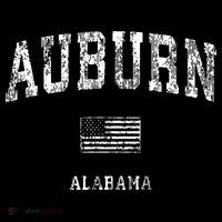 Auburn Alabama Al Vintage American Flag Kids T-Shirt