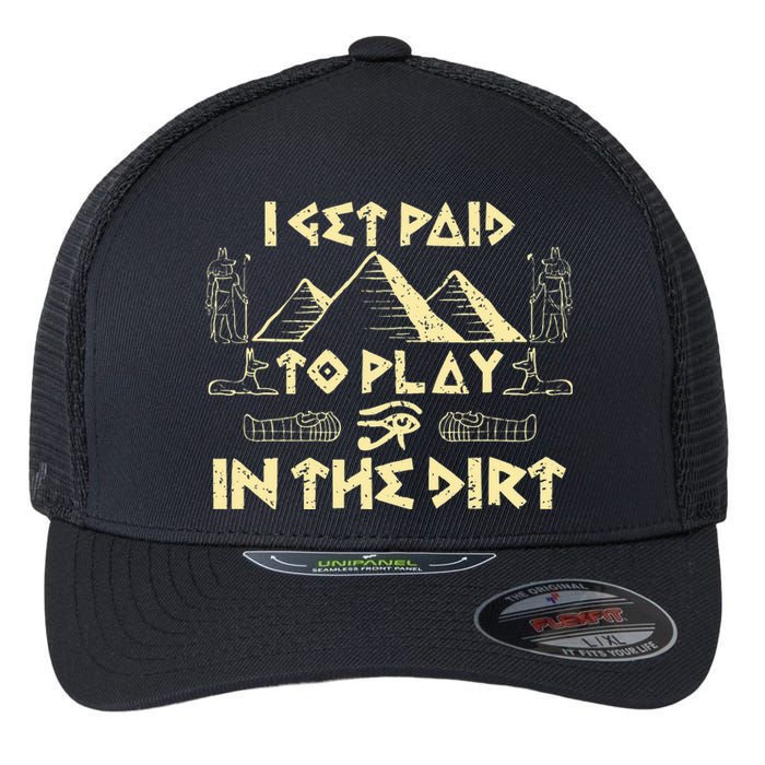 Archaeologist Archeology Ancient Egypt Flexfit Unipanel Trucker Cap