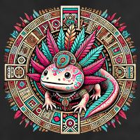 Aztec Axolotl Art Mexican Cool Comfort Performance Bucket Hat