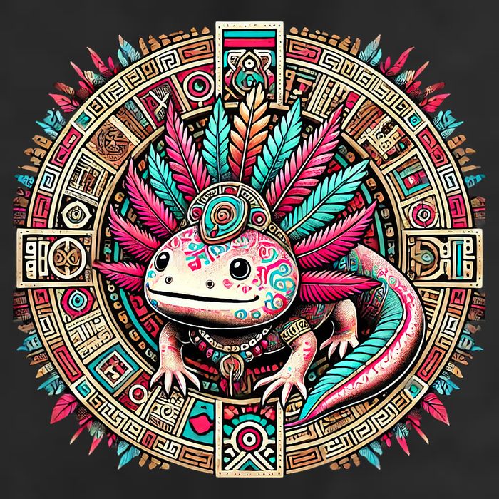 Aztec Axolotl Art Mexican Cool Comfort Performance Bucket Hat