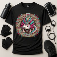 Aztec Axolotl Art Mexican Cooling Performance Crew T-Shirt