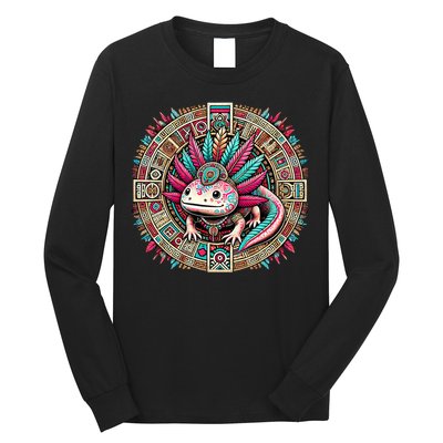 Aztec Axolotl Art Mexican Long Sleeve Shirt
