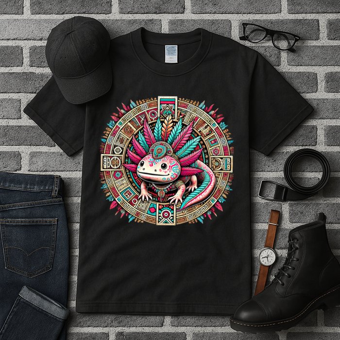 Aztec Axolotl Art Mexican Tall T-Shirt
