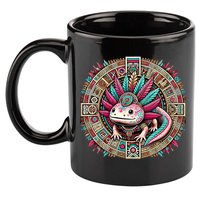 Aztec Axolotl Art Mexican 11oz C Handle Ceramic Mug