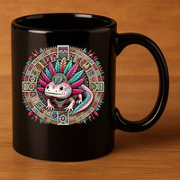 Aztec Axolotl Art Mexican 11oz C Handle Ceramic Mug