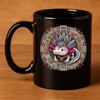 Aztec Axolotl Art Mexican 11oz C Handle Ceramic Mug