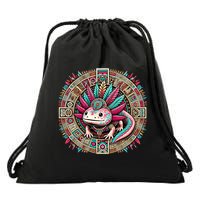 Aztec Axolotl Art Mexican Drawstring Bag