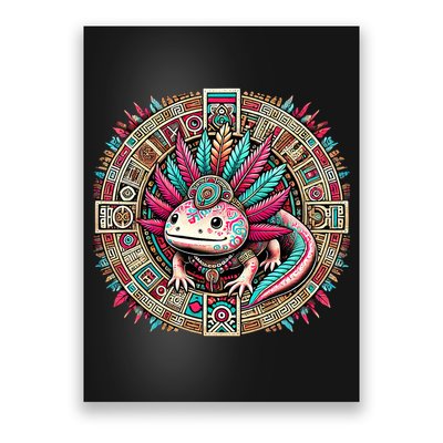 Aztec Axolotl Art Mexican Poster