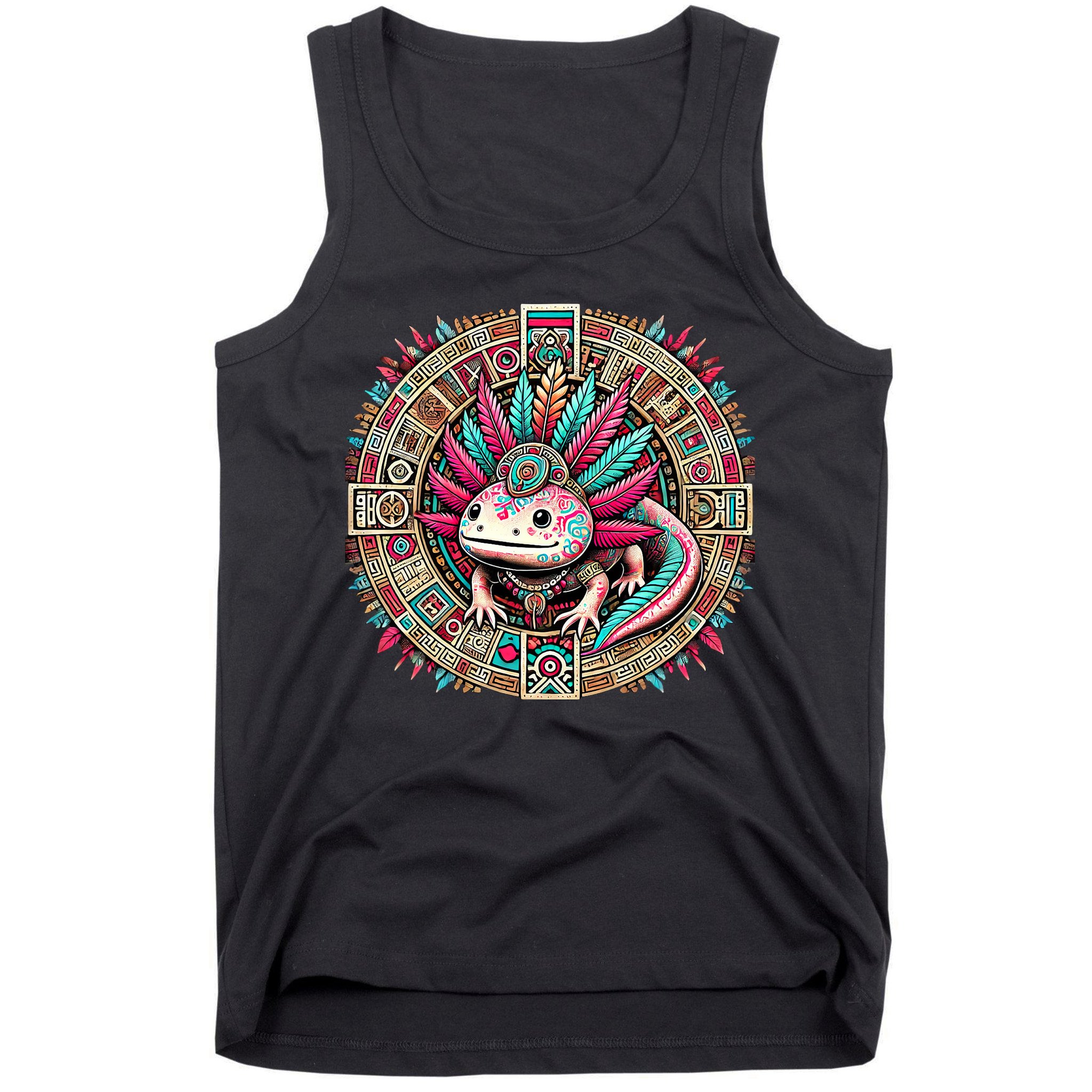 Aztec Axolotl Art Mexican Tank Top
