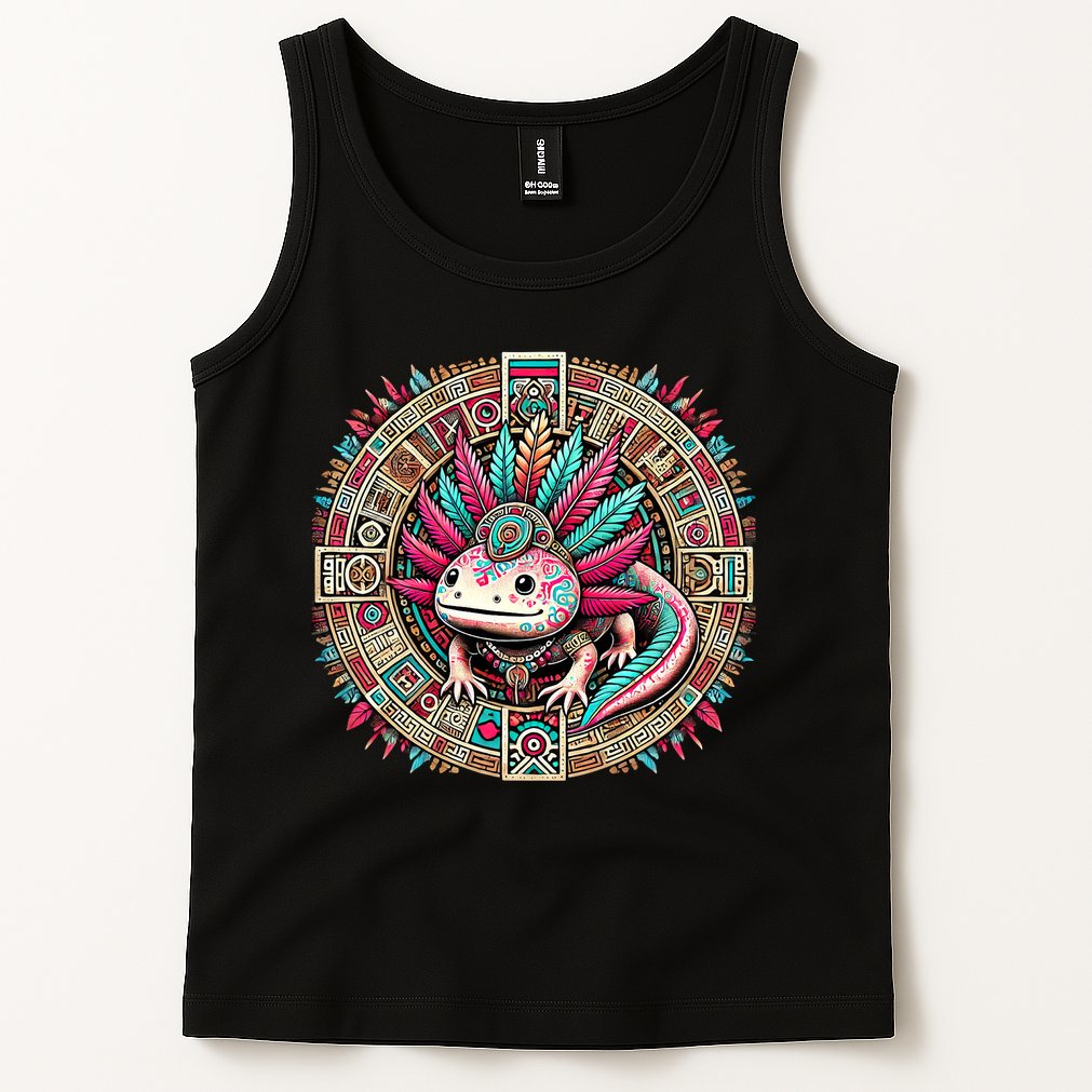Aztec Axolotl Art Mexican Tank Top