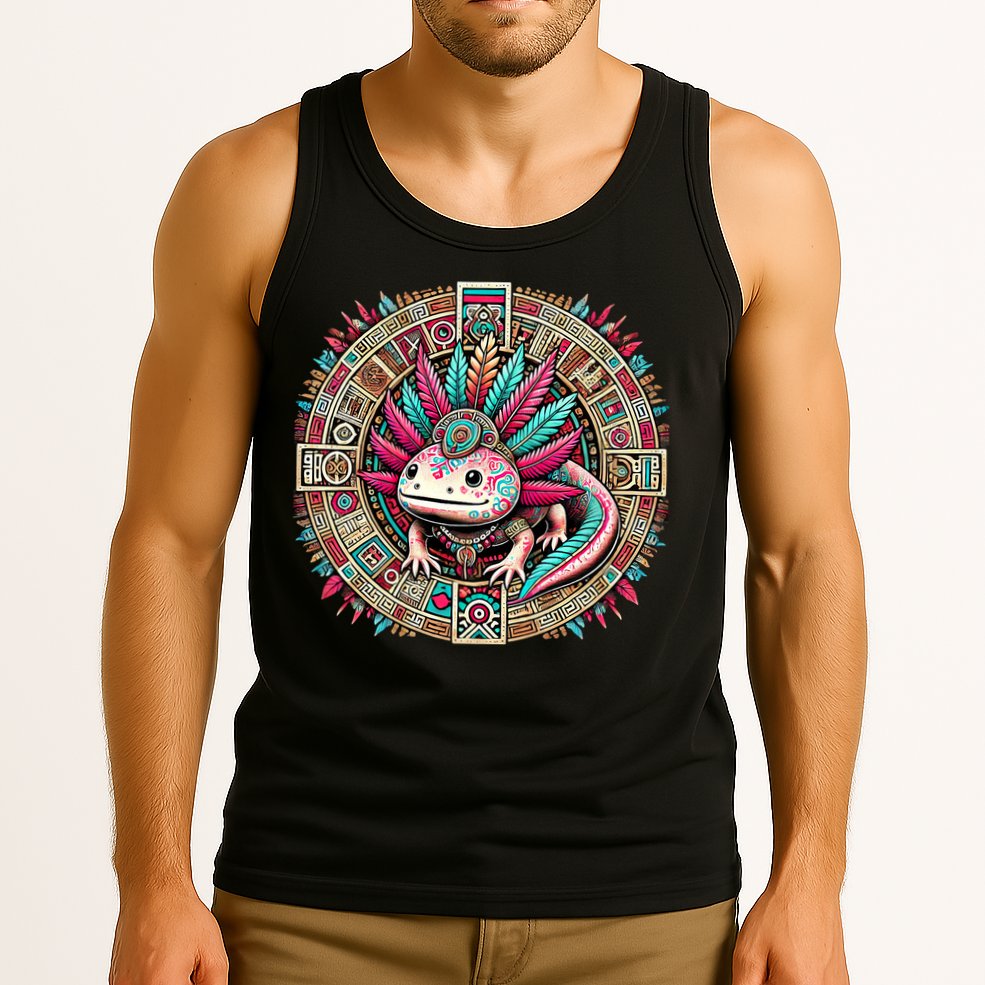 Aztec Axolotl Art Mexican Tank Top