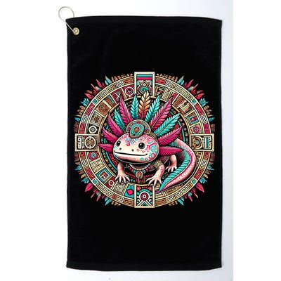 Aztec Axolotl Art Mexican Golf Towel