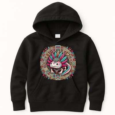 Aztec Axolotl Art Mexican Kids Hoodie