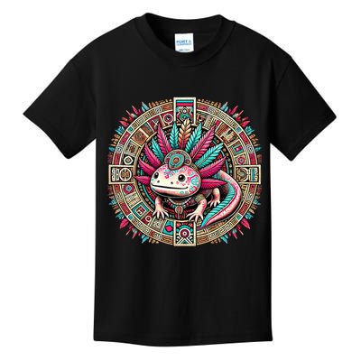 Aztec Axolotl Art Mexican Kids T-Shirt