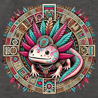 Aztec Axolotl Art Mexican Vector Backpack