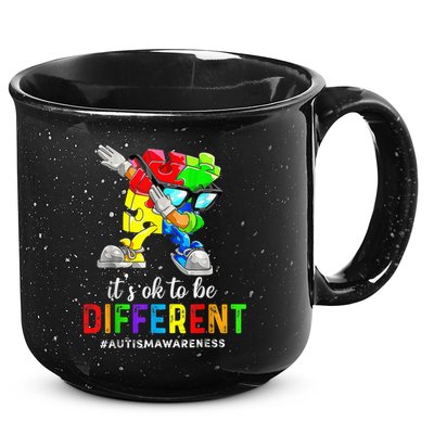 Autism Awareness Acceptance Kid Boy Its Ok To Be Different 15oz Campfire Ceramic Mug