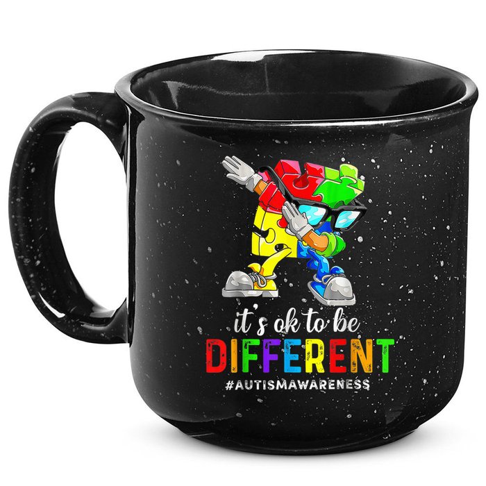 Autism Awareness Acceptance Kid Boy Its Ok To Be Different 15oz Campfire Ceramic Mug