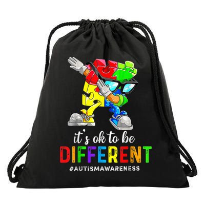 Autism Awareness Acceptance Kid Boy Its Ok To Be Different Drawstring Bag