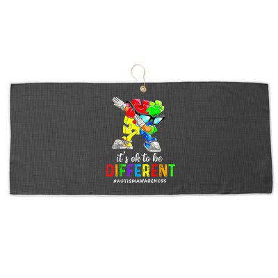 Autism Awareness Acceptance Kid Boy Its Ok To Be Different Large Microfiber Waffle Golf Towel