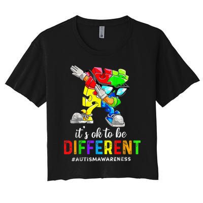 Autism Awareness Acceptance Kid Boy Its Ok To Be Different Crop Top