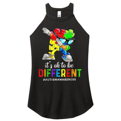 Autism Awareness Acceptance Kid Boy Its Ok To Be Different Women's Perfect Tri Rocker Tank