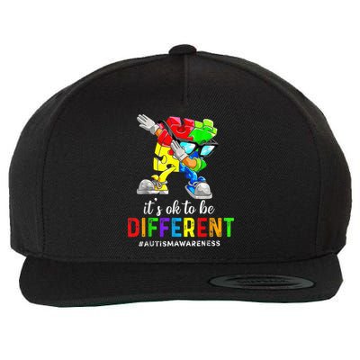Autism Awareness Acceptance Kid Boy Its Ok To Be Different Wool Snapback Cap