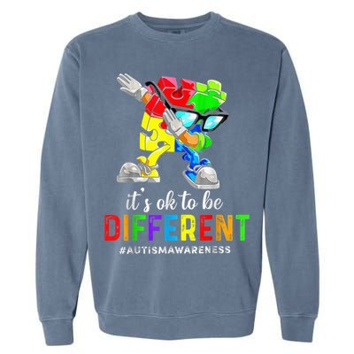 Autism Awareness Acceptance Kid Boy Its Ok To Be Different Garment-Dyed Sweatshirt