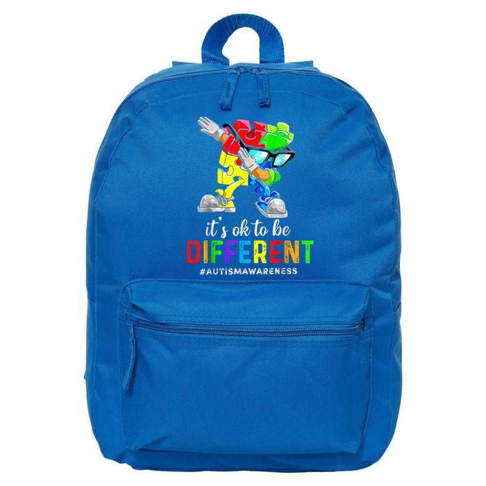 Autism Awareness Acceptance Kid Boy Its Ok To Be Different 16 in Basic Backpack