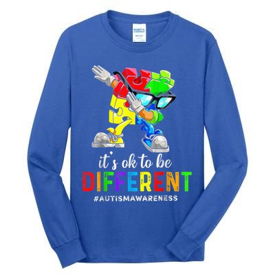 Autism Awareness Acceptance Kid Boy Its Ok To Be Different Tall Long Sleeve T-Shirt