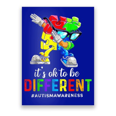 Autism Awareness Acceptance Kid Boy Its Ok To Be Different Poster