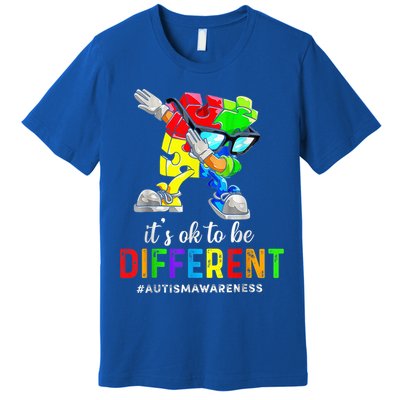 Autism Awareness Acceptance Kid Boy Its Ok To Be Different Premium T-Shirt