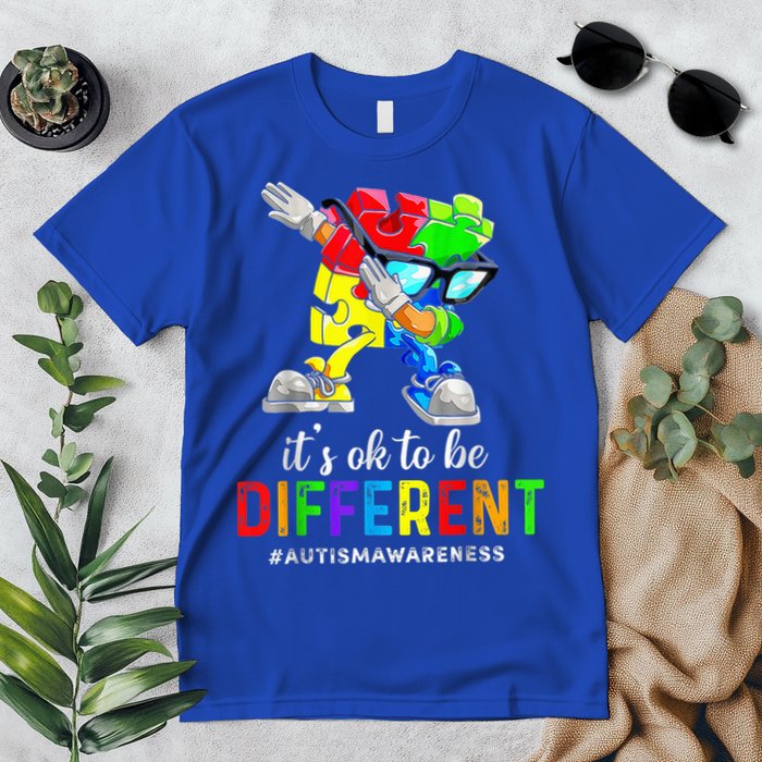 Autism Awareness Acceptance Kid Boy Its Ok To Be Different Premium T-Shirt