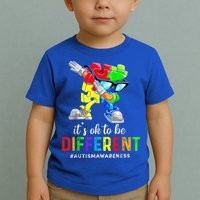 Autism Awareness Acceptance Kid Boy Its Ok To Be Different Toddler T-Shirt