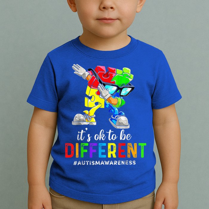 Autism Awareness Acceptance Kid Boy Its Ok To Be Different Toddler T-Shirt