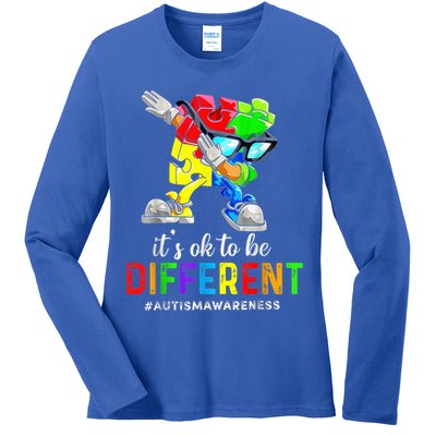 Autism Awareness Acceptance Kid Boy Its Ok To Be Different Ladies Long Sleeve Shirt