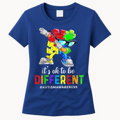 Autism Awareness Acceptance Kid Boy Its Ok To Be Different Womens T-Shirt