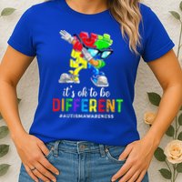 Autism Awareness Acceptance Kid Boy Its Ok To Be Different Womens T-Shirt