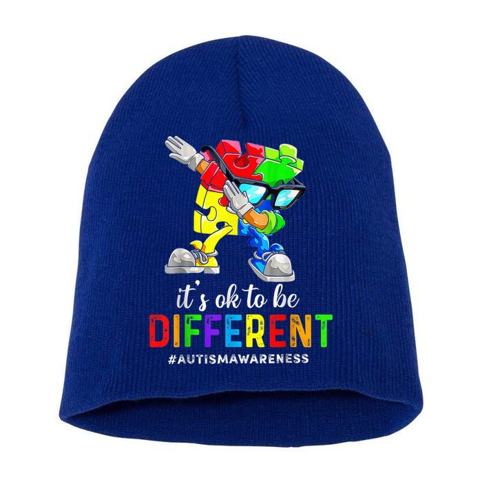 Autism Awareness Acceptance Kid Boy Its Ok To Be Different Short Acrylic Beanie