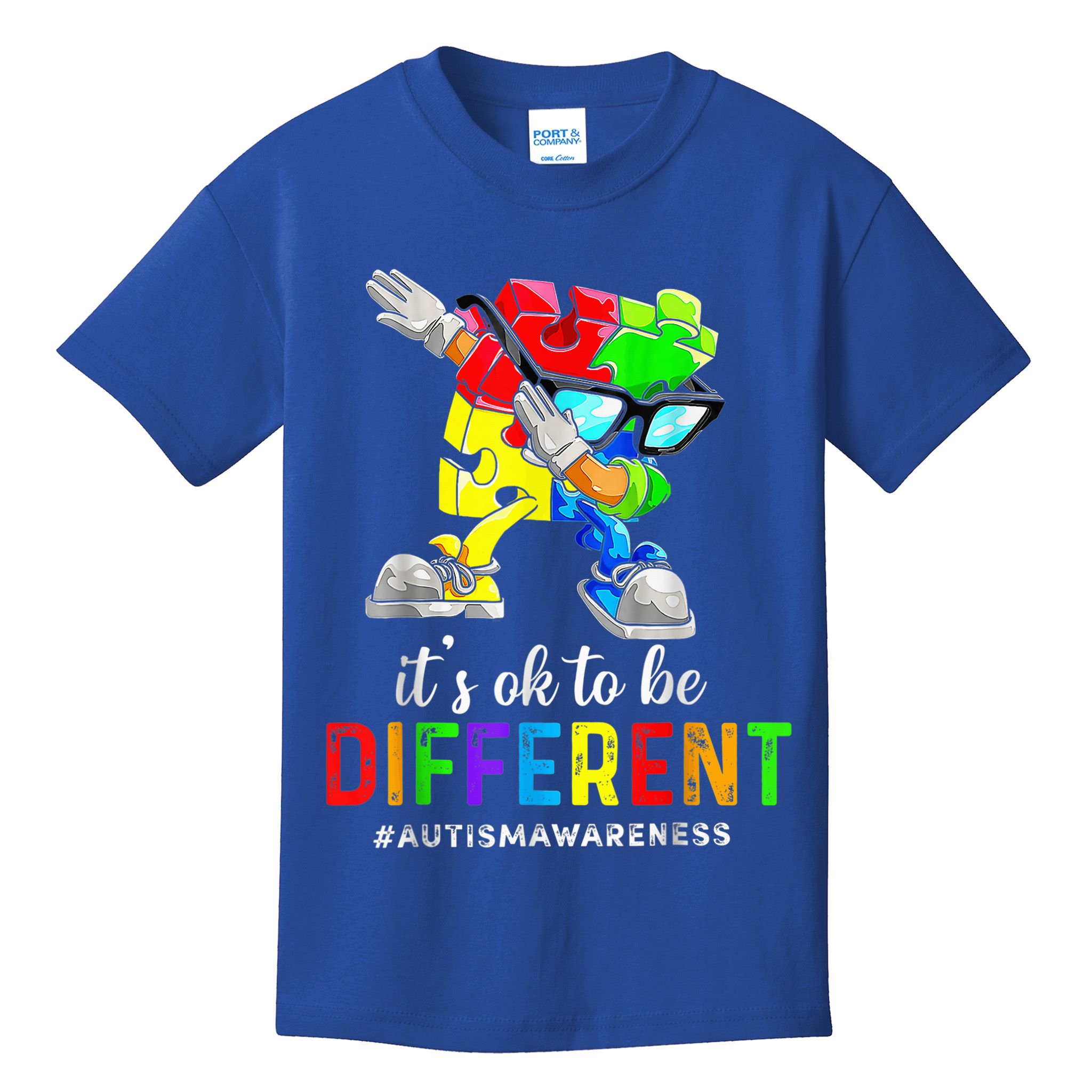 Autism Awareness Acceptance Kid Boy Its Ok To Be Different Kids T-Shirt