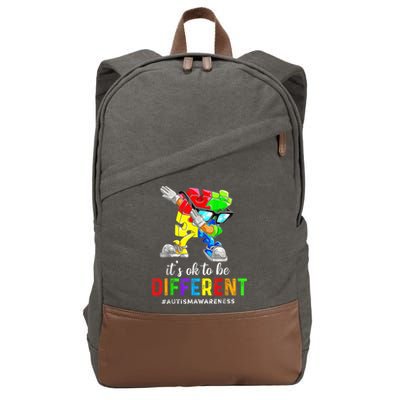Autism Awareness Acceptance Kid Boy Its Ok To Be Different Cotton Canvas Backpack