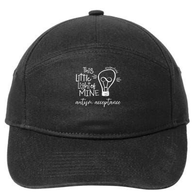 Autism Awareness Acceptance Red Instead Little Light 7-Panel Snapback Hat